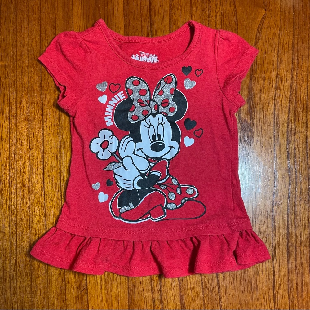 Disney Minnie tee shirt with ruffles